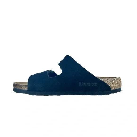 BIRKENSTOCK Arizona Soft Footbed Black Suede Leather Sandals US 8 8 1/2 A B New - Picture 3 of 16